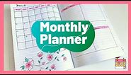 How to make a monthly planner using notebook | Monthly planner layout ideas