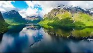Beautiful and amazing aerial footages of Mountains, Lakes - Sleep and Relax Music Screensaver