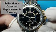 Seiko Kinetic Sports 100 Capacitor Replacement & Cleaning