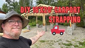 DIY 16x20 Carport | Strapping Roof and Walls