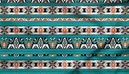 Soimoi Cotton Canvas Green Fabric - by The Yard - 42 Inch Wide - Aztec Southwestern - Timeless Appeal with Aztec-Inspired Southwestern Patterns Printed Fabric