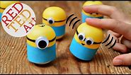 Minion Crafts Make Wobbly Minion Weebles from Plastic Eggs or Kindersurprise Capsules