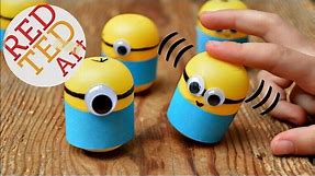 Minion Crafts Make Wobbly Minion Weebles from Plastic Eggs or Kindersurprise Capsules