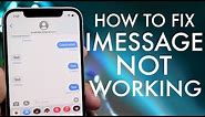 How To FIX iMessages Not Sending! (Fix iMessage Not Working)
