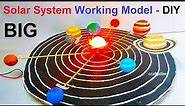 solar system working model science project for exhibition - simple | cardboard | craftpiller