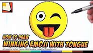 How to Draw Emojis - Winking with Tongue Sticking Out - Step by Step for Beginners | BP