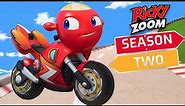 Ricky Races Away⚡️ Season Two ⚡️ Motorcycle Cartoon | Ricky Zoom | Cartoons For Kids