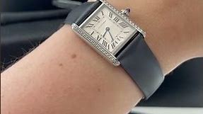 Cartier Tank Must Small Steel Diamond Bezel Ladies Watch W4TA0016 Review | SwissWatchExpo