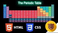 How to Create a Periodic Table Using HTML and CSS | Full Tutorial