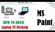 How to draw and label Desktop and laptop computers
