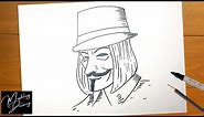 How to Draw Guy Fawkes