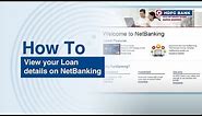 View your Loan details on NetBanking | HDFC Bank