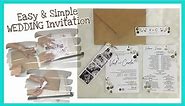EASY AND SIMPLE WEDDING INVITATION | Step by Step Tutorial | Minimalist and Rustic Inspired Invites