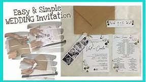 EASY AND SIMPLE WEDDING INVITATION | Step by Step Tutorial | Minimalist and Rustic Inspired Invites