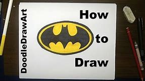 Drawing: How To Draw the Batman Logo - Easy! Step byStep