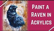 How to Paint a Raven | Acrylic Painting Tutorial