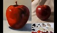 Oil Painting of an Apple for Beginners, Using a limited palette