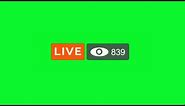 Facebook Live Counts Animation Green Screen Background Effect HD