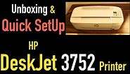 HP Deskjet 3752 Printer SetUp, Unboxing & Quick Test review !!