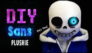 DIY Bad Time SANS with Glowing Eye and Movable Arms! Undertale Sock Plushie (FREE Pattern) Tutorial