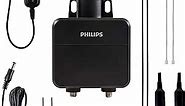 Philips Outdoor HD TV Antenna Amplifier, Improve Low-Strength Pixelated Channels, Digital VHF UHF Signal Booster, for Passive Antennas, Weather Resistant, Mounting Hardware Included, SDV9320N/27