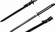 Battle Ready Sword, Sho Kosugi Ninjato, Japanese Samurai Sword Katana, Full Tang Blade, Clay Tempered Blade, Hand Forged Ninja, Razor Sharp, Functional, Real Cut