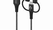 Comsol Lightning/USB-C/Micro to USB-A MFi Cable 1.2m Black