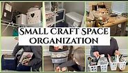 Small Craft Room Organization | Craft Space Organization on a Budget | Dollar Tree Organization