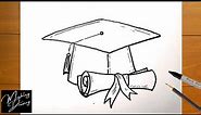 How to Draw a Graduation Cap and Diploma Step by Step