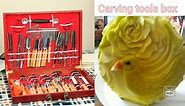 Carving knife set | vegetable carving tools & books | Carving tools box | Set of carving tools