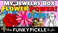 FLOWER POWER PIN Jewelry Collection GroOvY HiPpY Brooches 60s 70s