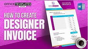 Making a Professional Invoice Design in MS Word | Graphics Designer Invoice Tutorial
