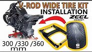 V-Rod Wide tire kit installation - ZEEL Design