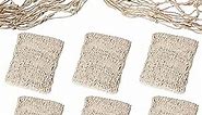 Shappy 6 Pack Natural Fish Net Decorative Cotton Fishnet Decor for Pirate Party, Mermaid Nautical Hawaii Luau Ocean Themed Wall Hanging Beach Bash Decoration Supplies (Beige)