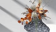 Aesthetic Glass Vase, Cool Glass Vases for Flowers, Unique Flower Vase, Modern Textured Vase Decor, Decorative Vases for Home Decor, Wedding, Living Room, Dining Table, Centerpieces