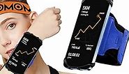 HLOMOM Running Phone Holder Wristband,Forearm Armbands 360° Rotatable & Detachable Compatible with All 4.5-7 inch Cellphone for iPhone 15/14/Pro/ProMax/13/12/11/mini/Pro Max/XS/XR,for Workout Cycling