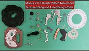 How to disassembling and assembling Japan Miyota 2115 quartz movement. TrendWatchLab