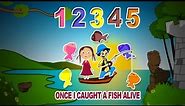 One, Two, Three, Four, Five, Once I Caught A Fish Alive | Nursery Rhymes With Lyrics For Kids