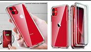 COOLQO iPhone 11/12 Case with 2x Tempered Glass Screen Protector Clear 360 Full Body Coverage