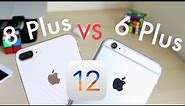 iPHONE 8 PLUS Vs iPHONE 6 PLUS On iOS 12! (Speed Comparison) (Review)