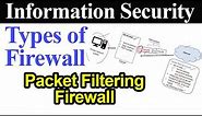 Types of Firewall || Packet Filtering Firewall