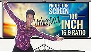 Unboxing PROJECTOR SCREEN 100inch | 16:9 RATIO