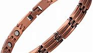 THE NORTH RING Copper Bracelet for Women Relieve Arthritis and Carpal Tunnel Migraine Tennis Elbow Pain Women's Pure Copper Adjustable Bracelet (Copper)