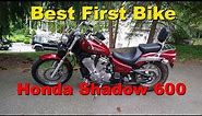 Best First Motorcycle?? Honda Shadow vlx 600 Review and Driven by 15 Year old