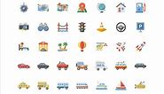Travel Emoji - 42 Vector Icons