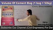 How to Calculate Volume of Cement Bag.