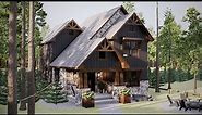 32'x36' (10x11m) Charming Small Two-Story Home : Cozy and Gorgeous Interior