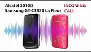 Samsung GT-C3520 La Fleur & Alcatel 2010D / Incoming calls & Retro Ringtones & outgoing calls & hold