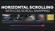 Create a horizontal media scroller with CSS