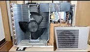 SHARP Air Conditioner Outdoor Unit AU-H28GY Fan Operation and Inside of Equipment